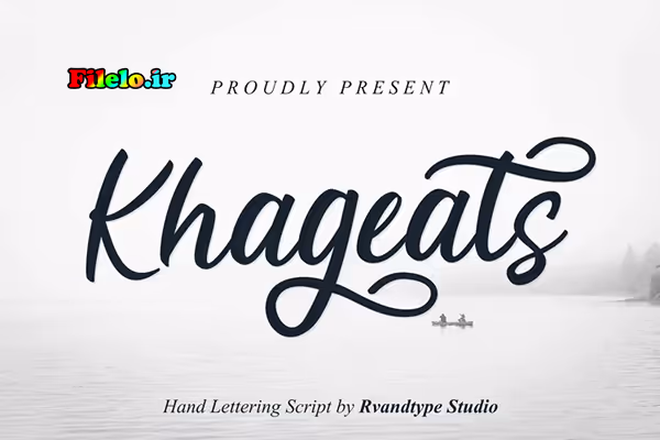 طراحی خلاقانه با فونت دست‌نویس شیک Khageats Script 1