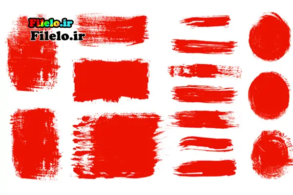 60 Red Brush Collection 11 مجموعه 60 براش قرمز فتوشاپ ابزاری برای خلاقیت و حرفهایسازی 6