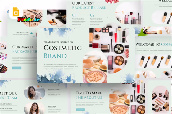دانلود قالب پاورپوینت Cosmetics مناسب معرفی لوازم آرایشی 2