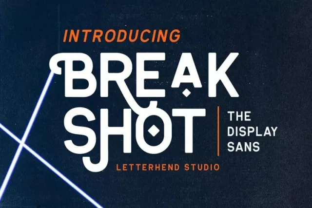 طعم قدرت در تایپوگرافی با فونت انگلیسی بولد Breakshot 1
