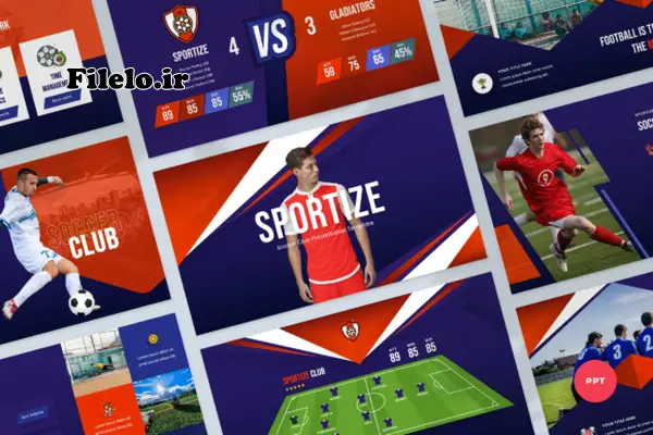 Sportize 13 ارائه حرفهای بادانلود رایگان قالب پاورپوینت فوتبال Sportize 2