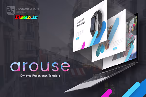 ارائه حرفه‌ای با قالب پاورپوینت متحرک تجاری Arouse Dynamic 1