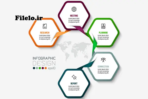 Business Infographic 24 قالب اینفوگرافیک لایهباز نمودار و دیاگرام 1