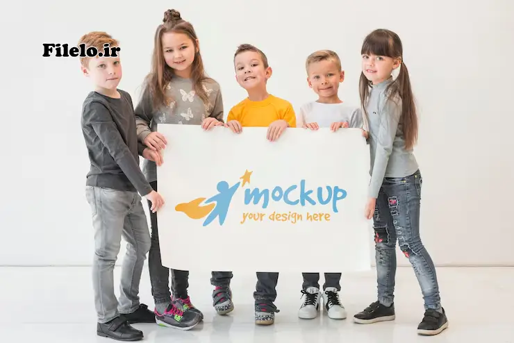 Children Community Mockup 16 فورکی - موکاپ کودکانه Children Community برای تبلیغات کودکانه 1