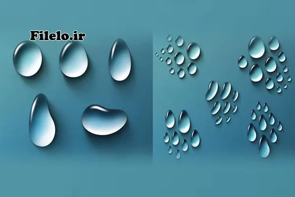 Water Drops Psd 16 طرح لایهباز قطرات آب فتوشاپ رایگان- جلوهای نو در طراحی 1