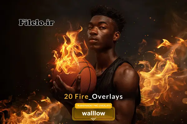 digital fire overlay photoshop 28 مجموعه ۲۰ لایه آتش دیجیتال فتوشاپ 1