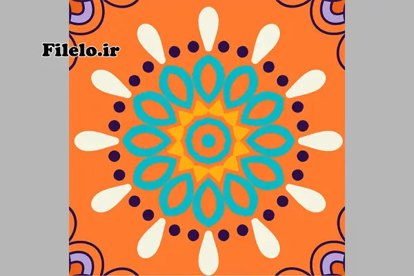 Mandala pattern symmetric 26 دانلود رایگان پترن و الگوی ماندالا 1