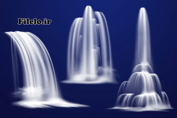 12 Waterfall Vector 24 دانلود رایگان 12 وکتور آبشار با کیفیت بالا و فایل لایه باز 13