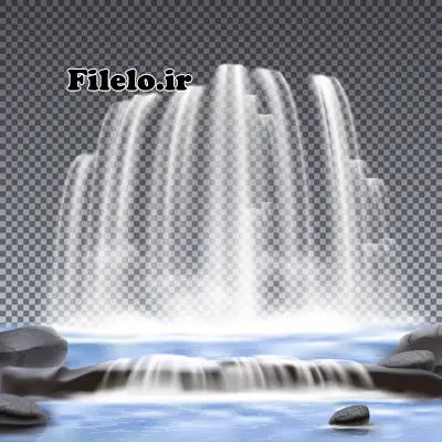 12 Waterfall Vector 17 دانلود رایگان 12 وکتور آبشار با کیفیت بالا و فایل لایه باز 6