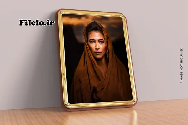 دانلود رایگان قاب عکس با فریم طلایی لایه باز فتوشاپ 1