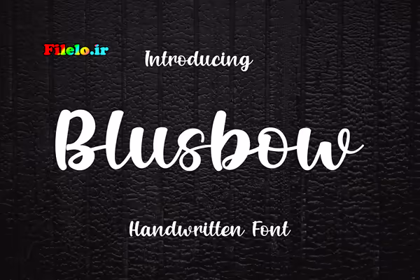 دانلود فونت انگلیسی Blusbow دست نویس 1