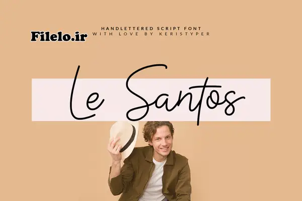 Santos Font 32 دانلود رایگان فونت دست نویس و فانتزی Santos 1