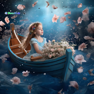 Floral Seas Set Digital Backdrops 12 دانلود مجموعه بک گراند دیجیتال گل و دریا و کودک Floral Seas Set Digital Backdrops 4